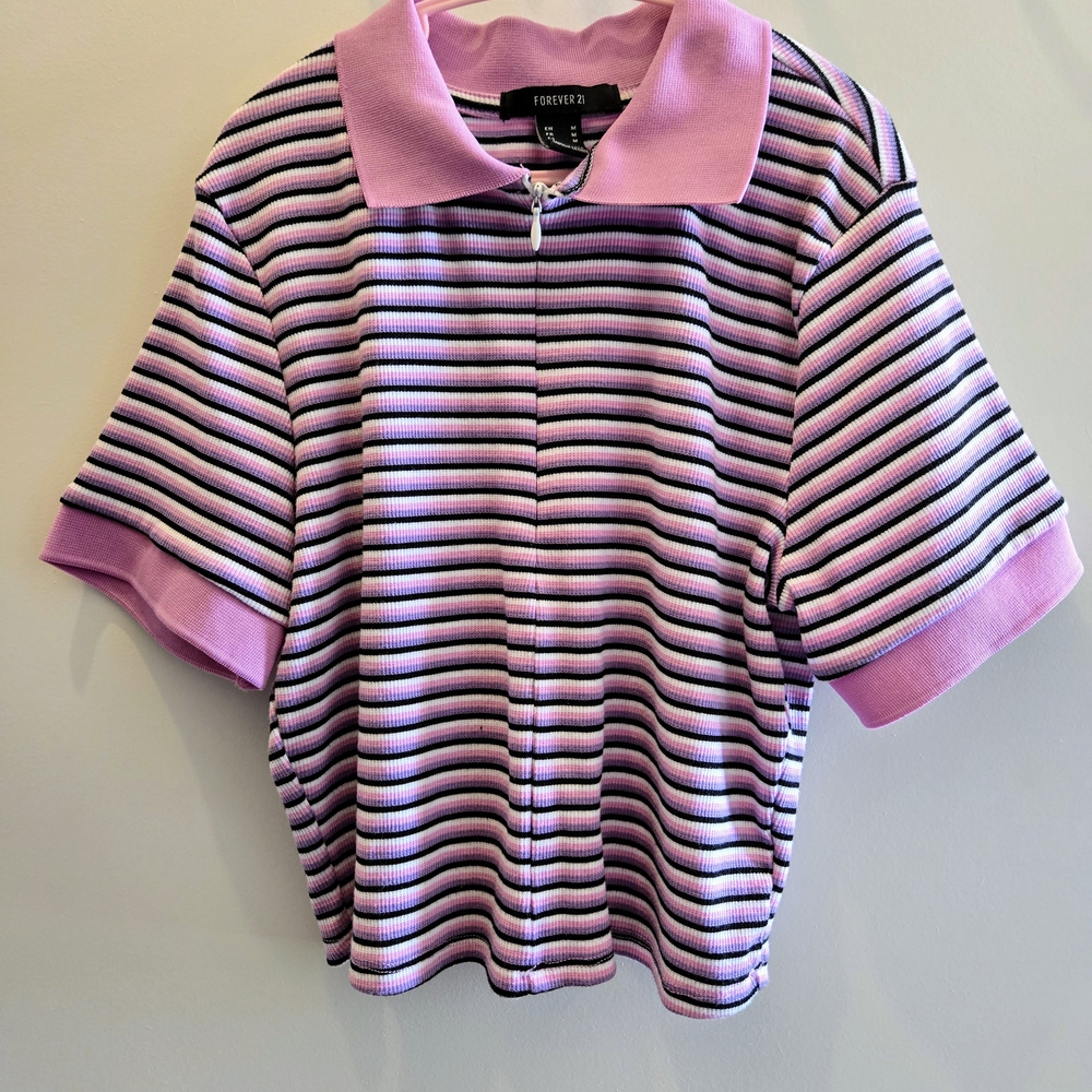Forever 21  Purple Polo Crop